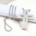 High quality silver stainless steel cross necklace pendant for men